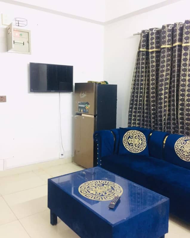 One bed luxury furnished apartment available for rent in gulberg greens islamabad. 4