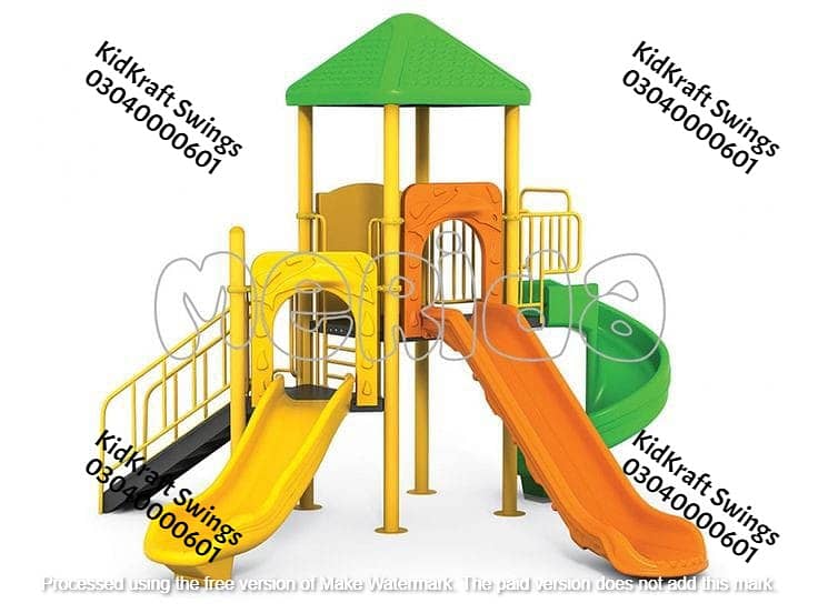 kids Slide/Swings/Kids rides/jhula/Spring rider/jungle gym/gazebo/bar 5