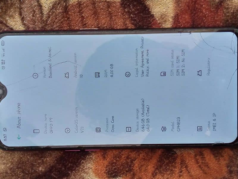 OPPO f9 ram4 rom 64 in 10 /9 condition 5
