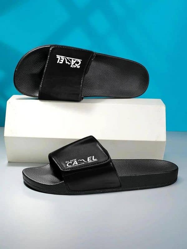 Black camal magic style slide flip flop 4