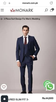 TEXTURED SLIM FIT 3-pc suit