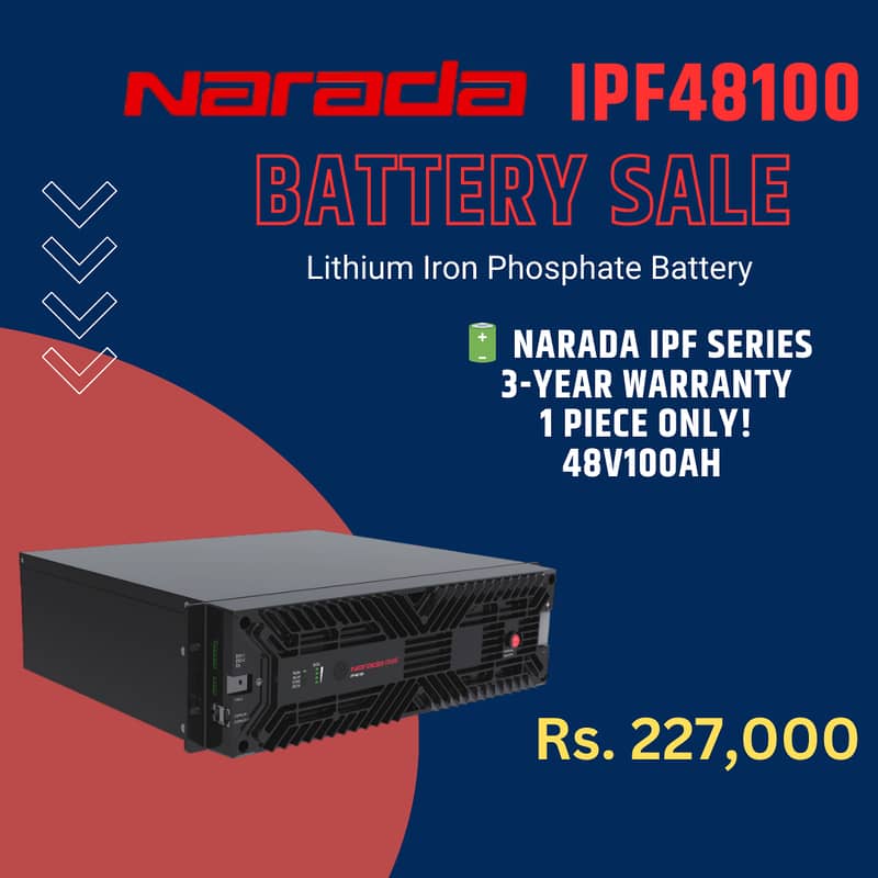 Narada IPF 48100 48V 100Ah Battery | Solar/UPS | 3-Yr Warranty 0