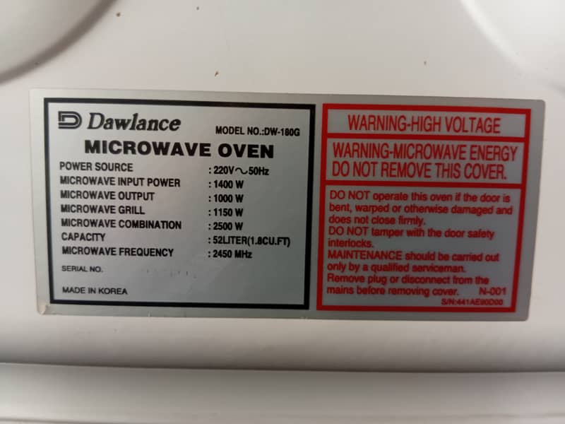 Dawlance Microwave 52 Liter 8