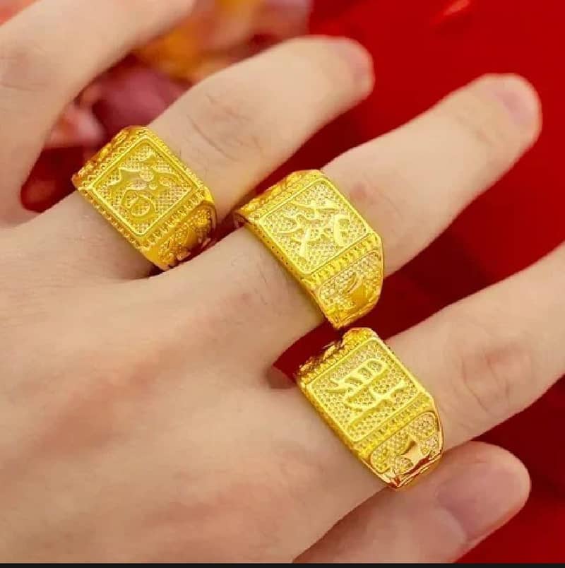 Gold shop with 999 24k real gold ring men's fortune adjustable 24 K 5 2