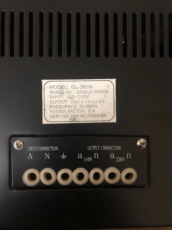 Voltage regulator 3 KVA 1