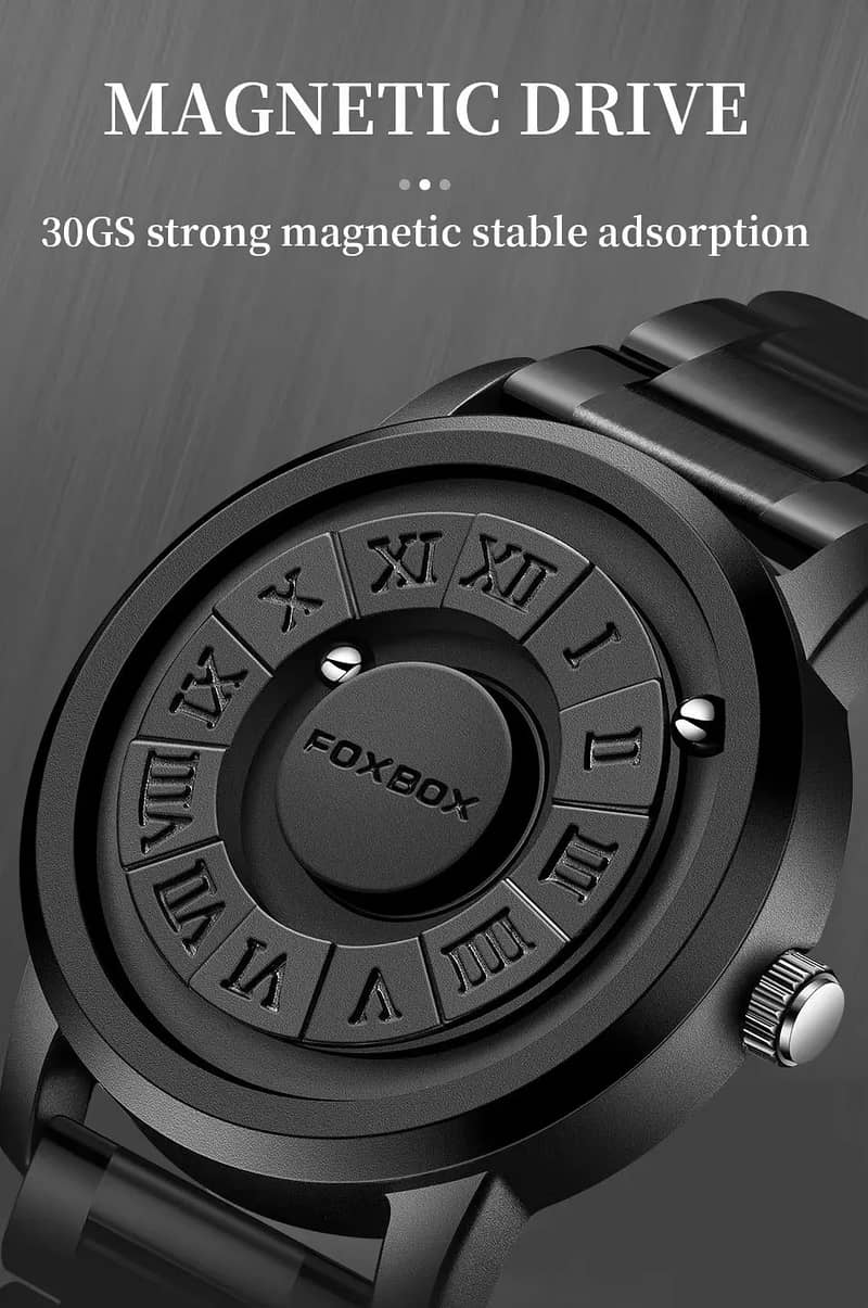 LIGE Luxury Watch Men Creative Scrolling Pointer Magnetic Force Sport 9