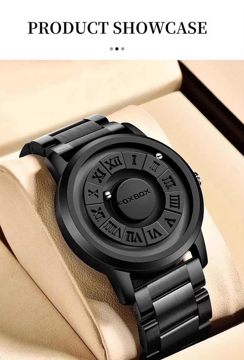 LIGE Luxury Watch Men Creative Scrolling Pointer Magnetic Force Sport 12