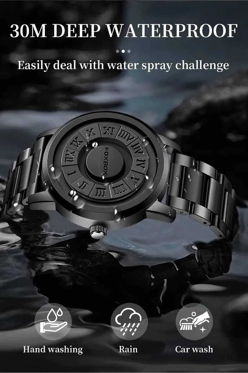 LIGE Luxury Watch Men Creative Scrolling Pointer Magnetic Force Sport 13