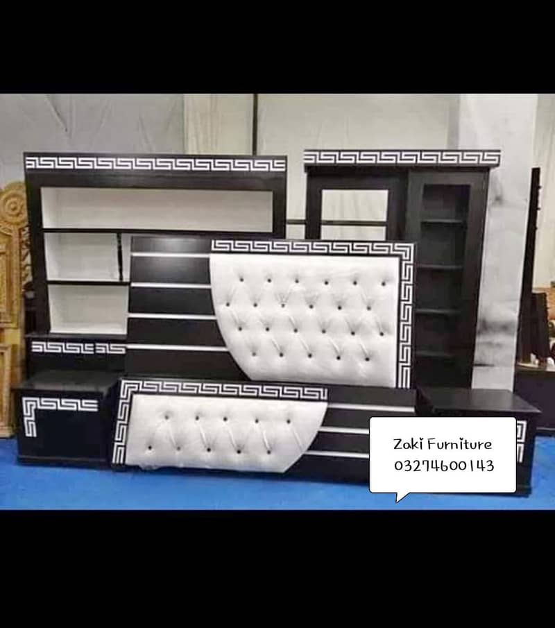 Bed / bed set / king size bed / double bed / poshish bed /side tables 16