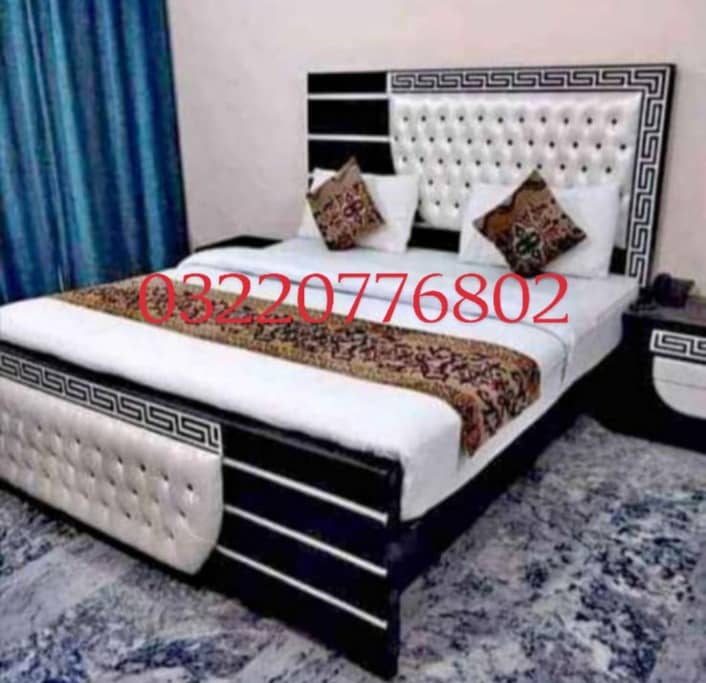 Bed / bed set / king size bed / double bed / poshish bed /side tables 18