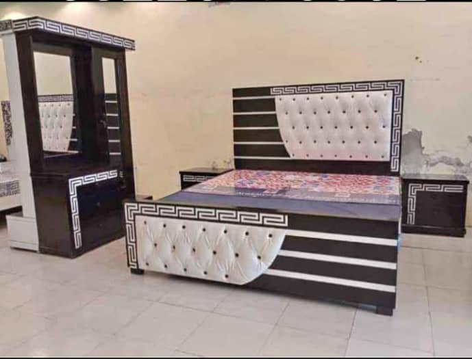 Bed / bed set / king size bed / double bed / poshish bed /side tables 19