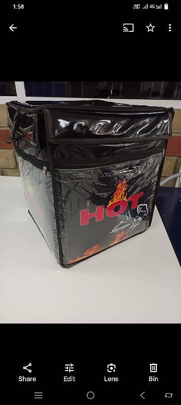 Food Bags, isolated Hot Bags, Pizza delivery Bag, delivery box