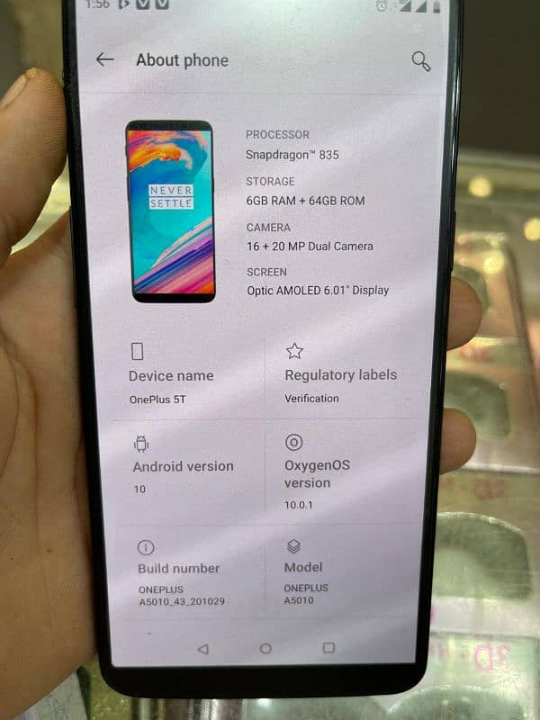 Oneplus 5t 6GB 64 GB 6