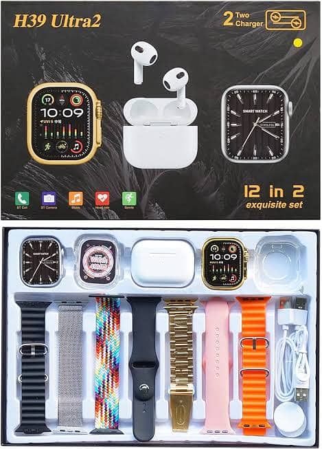 Ultra watch with 7straps with free airpods 1