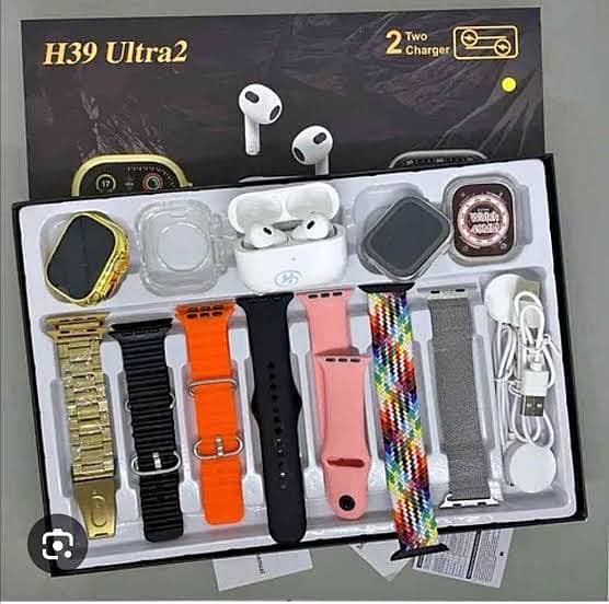 Ultra watch with 7straps with free airpods 2