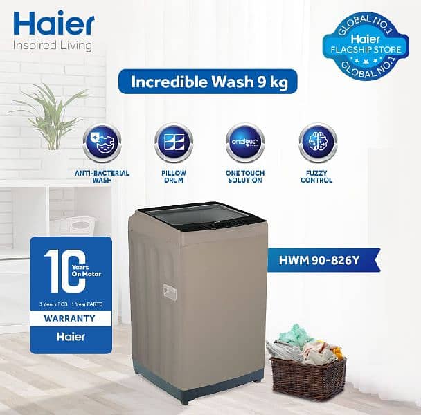 Haier fully automatic washing machine . . 03195313734 2