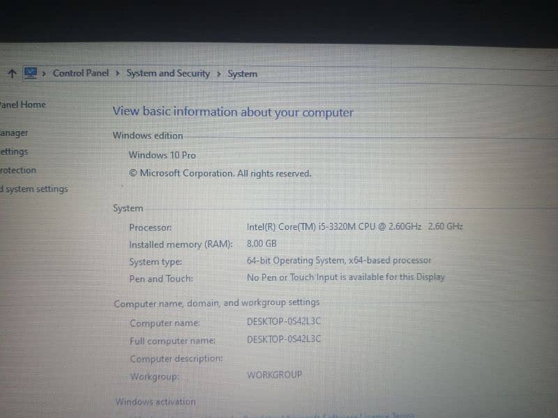 Dell core i5 3rd generation/ 500 gb HDD with 90 w charger/free bag 3