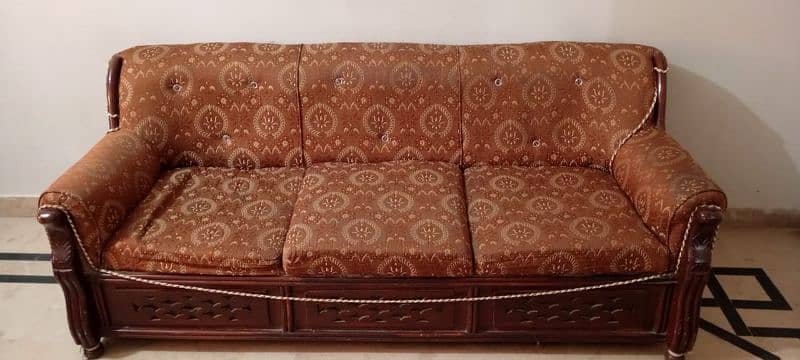 wooden frame sofa set 6