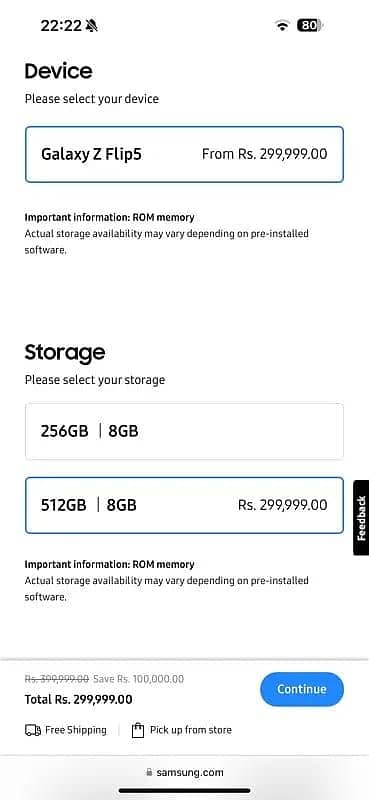 Samsung Z flip 5 / 512gb 1