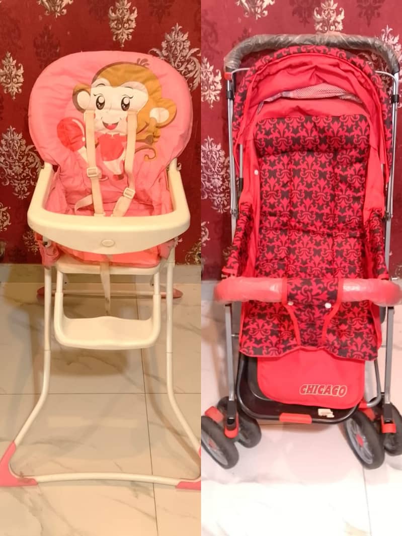 Kids Pram | Baby Stroller | high chair | Kids high chair 0