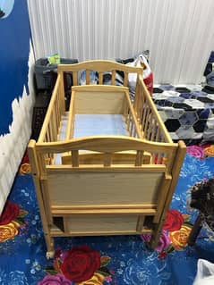 Baby cot | Wooden Cot | Kids Bed | Kids crib cot with mattress free