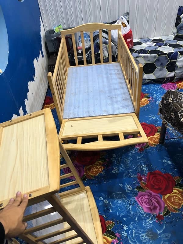 Baby cot | Wooden Cot | Kids Bed | Kids crib cot with mattress free 8