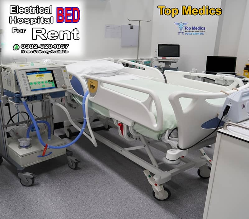 Electric Hospital beds On Rent  -ICU BED ON Rent Patient Bed for Rent 7