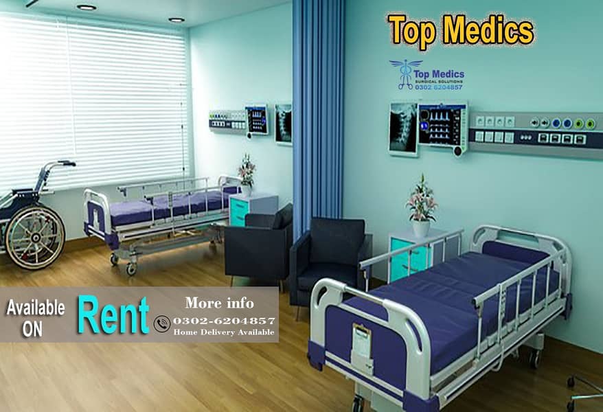 Electric Hospital beds On Rent  -ICU BED ON Rent Patient Bed for Rent 13