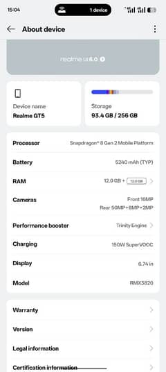 Realme GT5 Official Approved