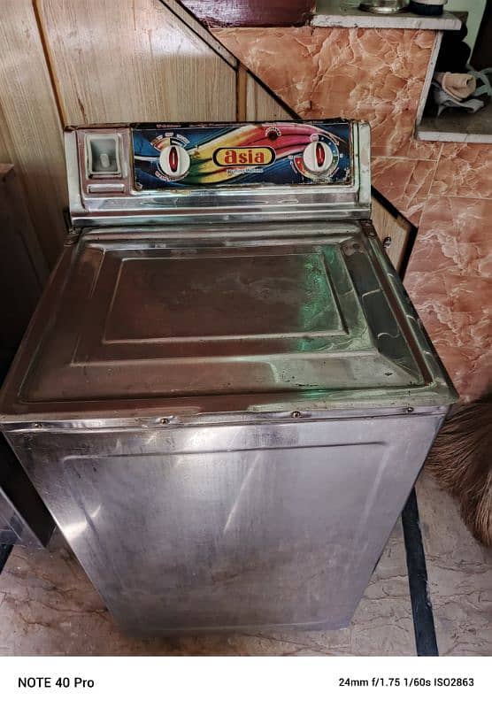 steel body washing machine Good Condition 4