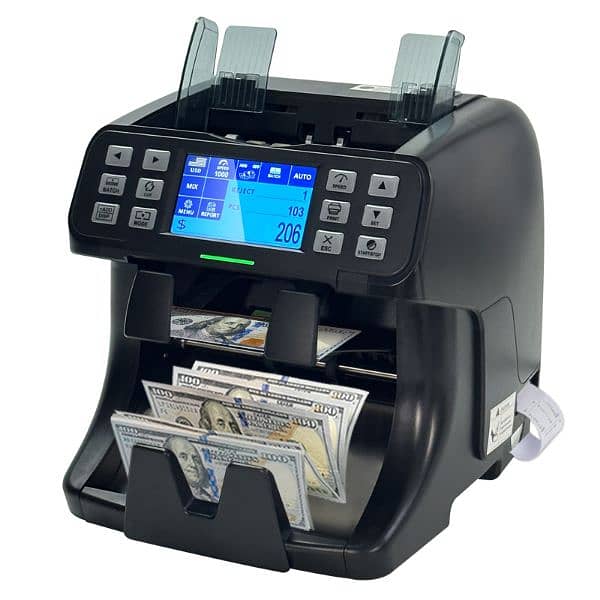 cash mix value note packet fake money counting with fake note detect 0
