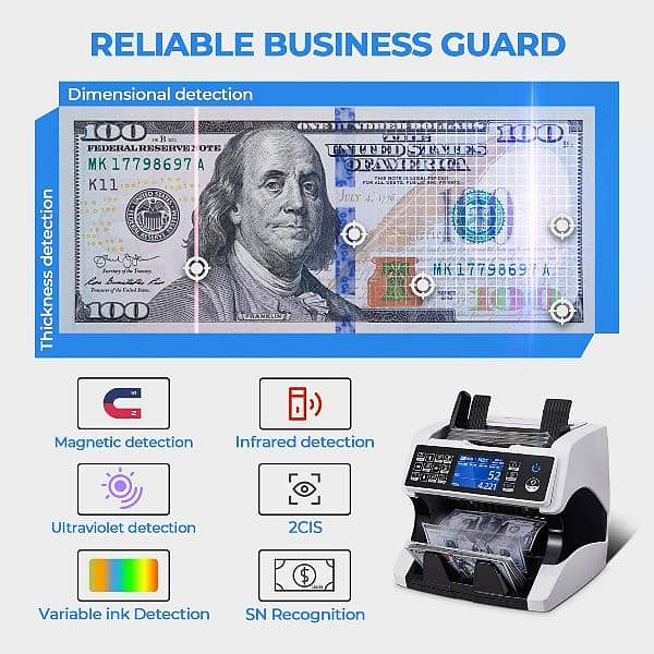 cash mix value note packet fake money counting with fake note detect 16