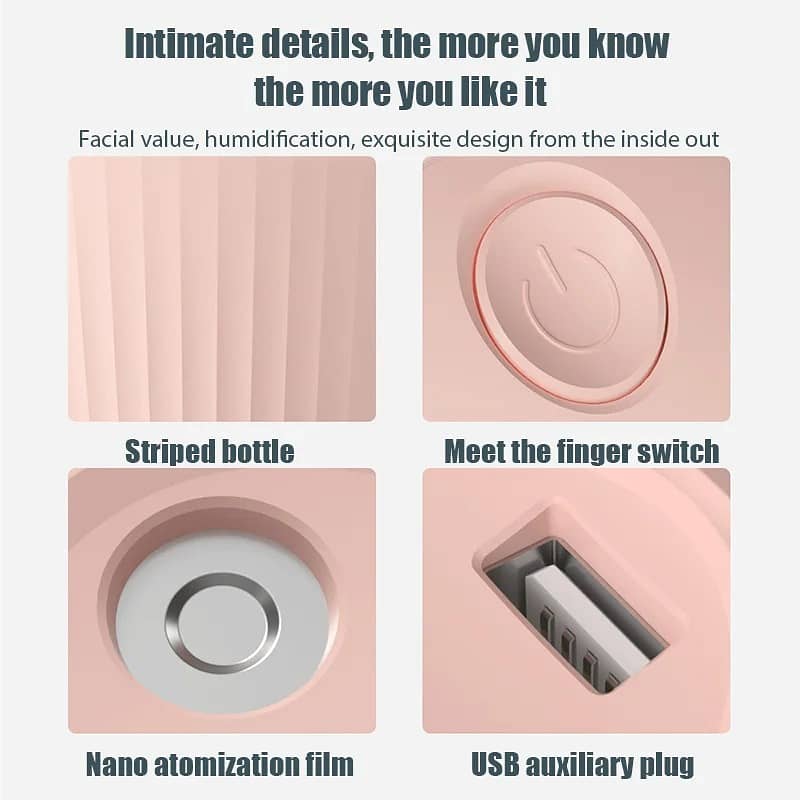 Portable USB Air Humidifier & Aroma Diffuser – Silent Mist & LED Light 10