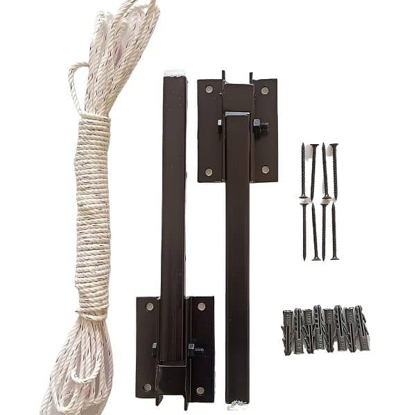 Iron Clothes Drying Stand With 60 Meters Rope – Durable / Wall Mounte 3