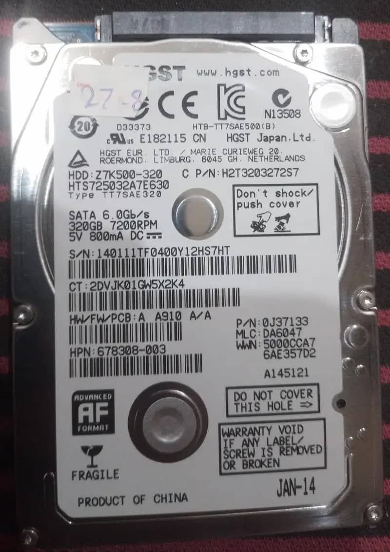 hgst 320gb sata 3 laptop hard 0