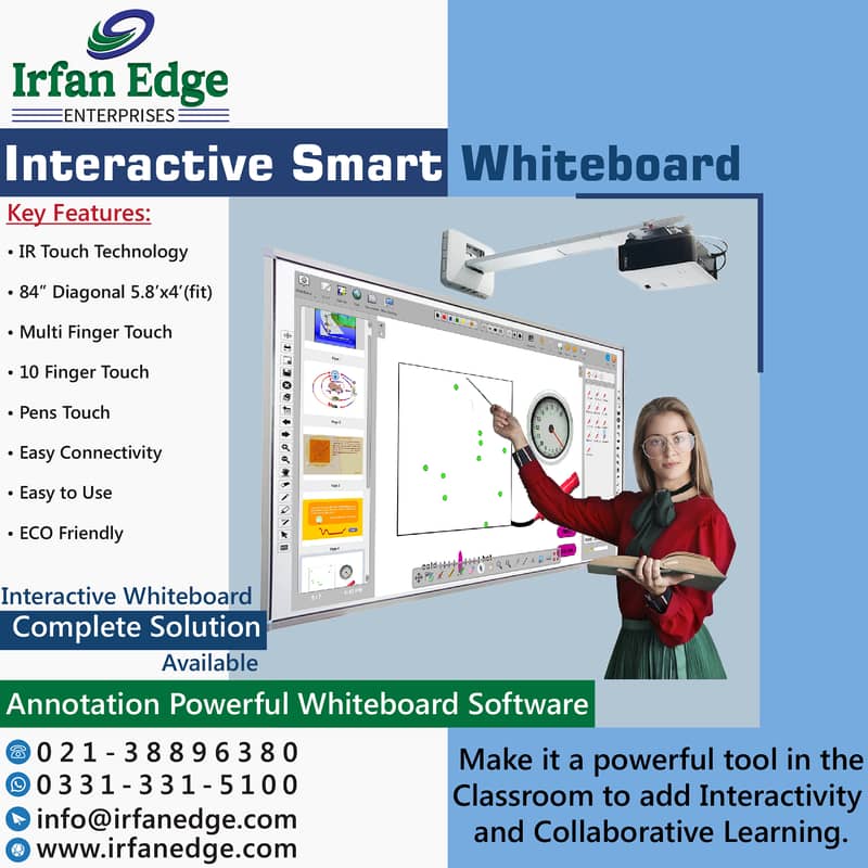 Smart Board, Interactive Whiteboard, Smart Touch Display, Projector 0