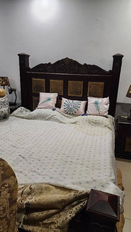 Bed King Size sheesham wood 1