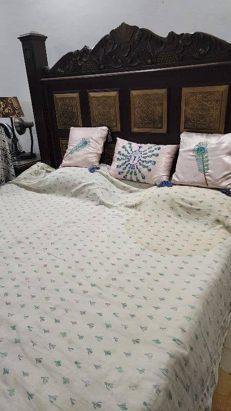 Bed King Size sheesham wood 3