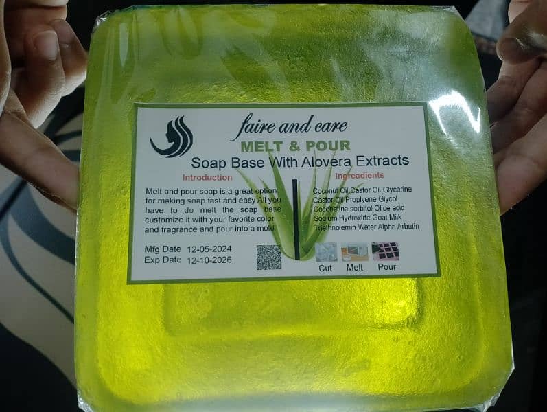 transparent soap base with alovera extract best for hand made soap 0