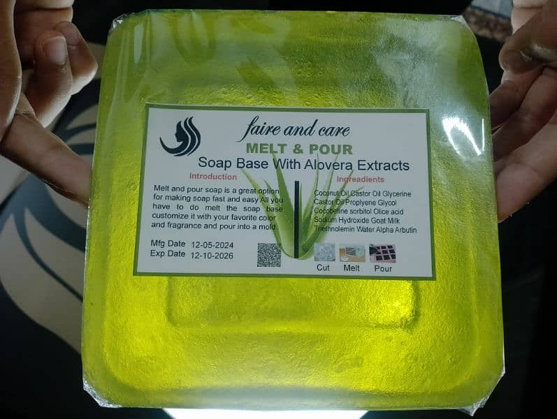 transparent soap base with alovera extract best for hand made soap 1