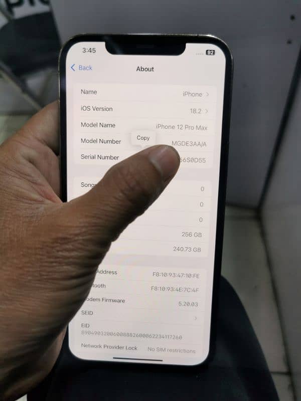 iPhone 12 pro max 256 gb pta approve 2