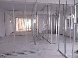 GYPSUM DRYWALL PARTITION / ALUMINIUM GLASS / CEMENTED BOARD PARTITION 4