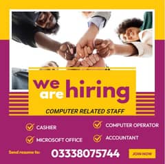 Accountant | Casheir | Computer Operator Required