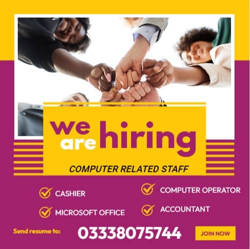 Accountant | Casheir | Computer Operator Required 0