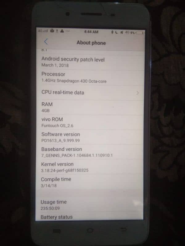 vivo 4 64 non pta par dual sim working ha 7