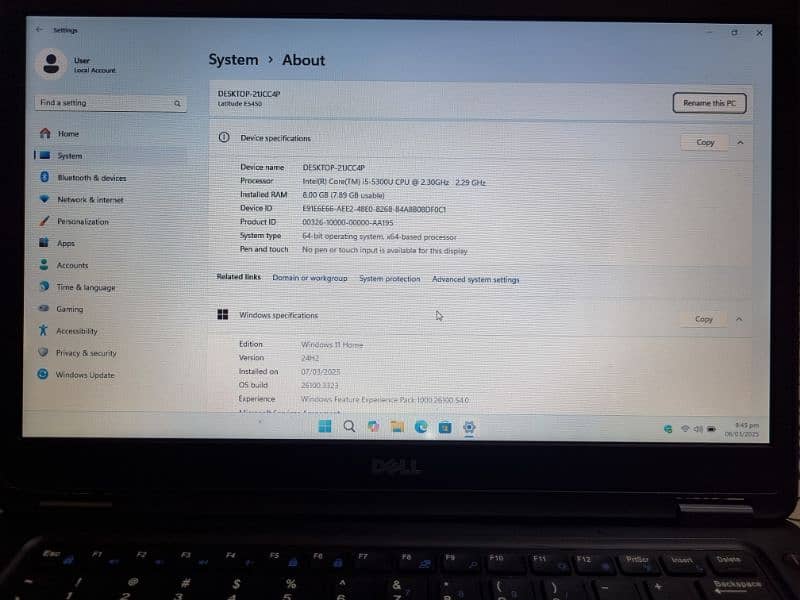 Dell latitude i5-5th Gen 8GB Ram 256GB Windows 11 & Office 2024 laptop 2