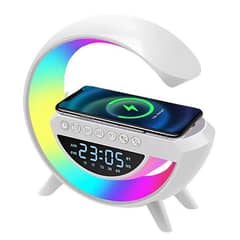 LED Alarm Clock with Wireless Charging