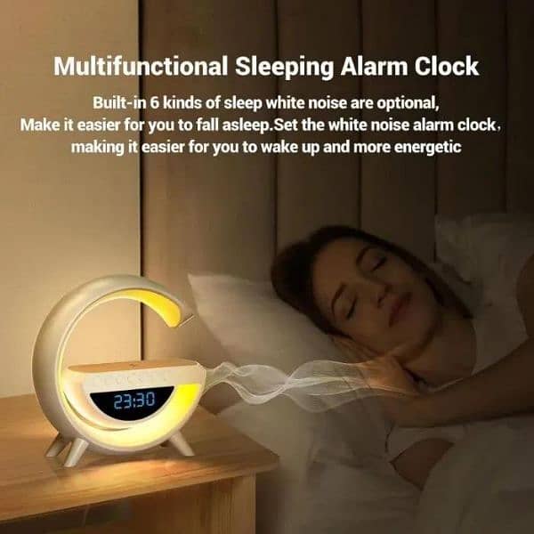 LED Alarm Clock with Wireless Charging 2