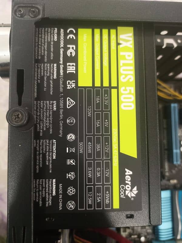 Aero Cool VX Plus 500Watt Power supply 0