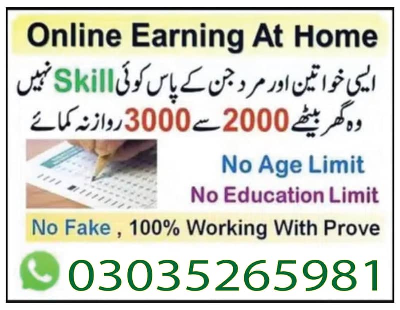 Online job available, Typing/Assignment/Data Entry/Ad posting etc 0